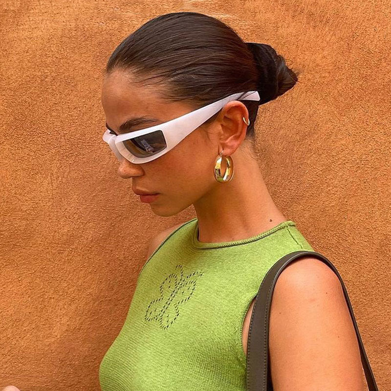 Y2K Wrap Around Sunglasses Vintage Punk Sports Shades