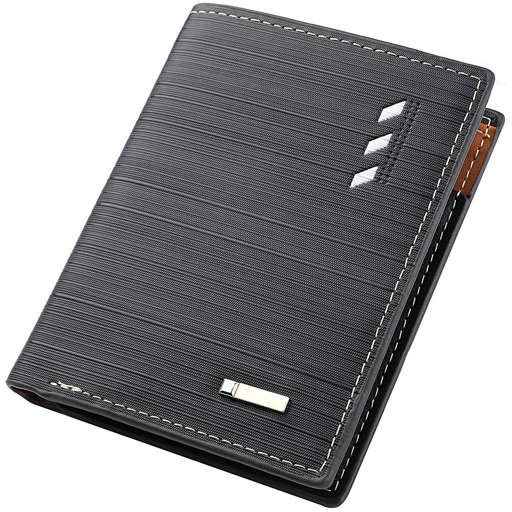 Men's PU Leather Business Wallet Card Holder