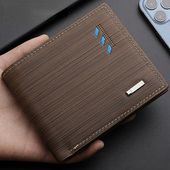 Men's PU Leather Business Wallet Card Holder