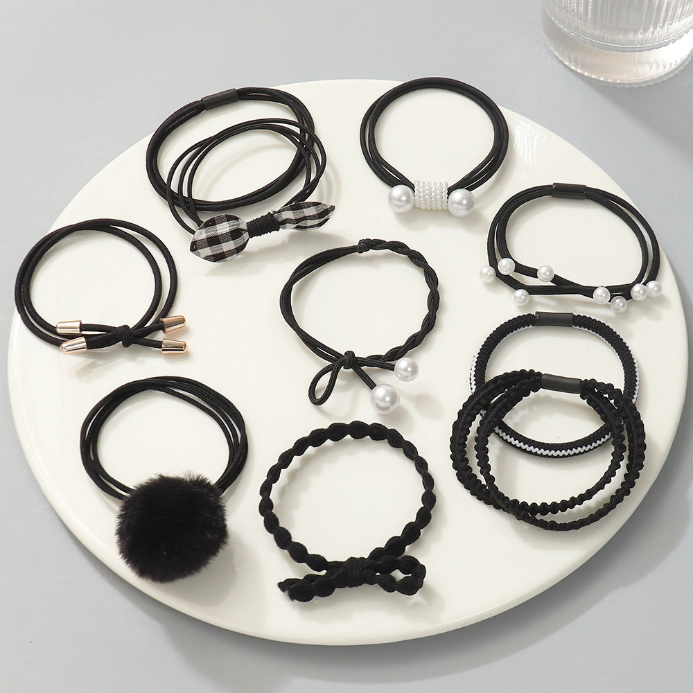 10pcs Hair Rope Rubber Band Head Rope Hair Ring Headdress