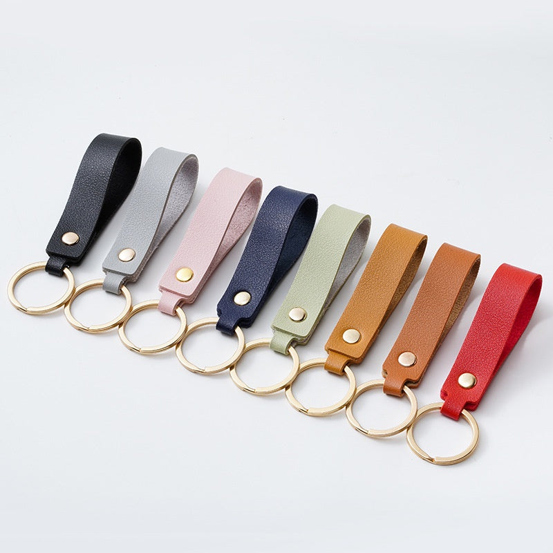 PU Leather Keychain Business Gift Men Car Key Strap Waist Wallet KeyChains