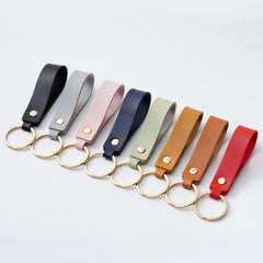 PU Leather Keychain Business Gift Men Car Key Strap Waist Wallet KeyChains