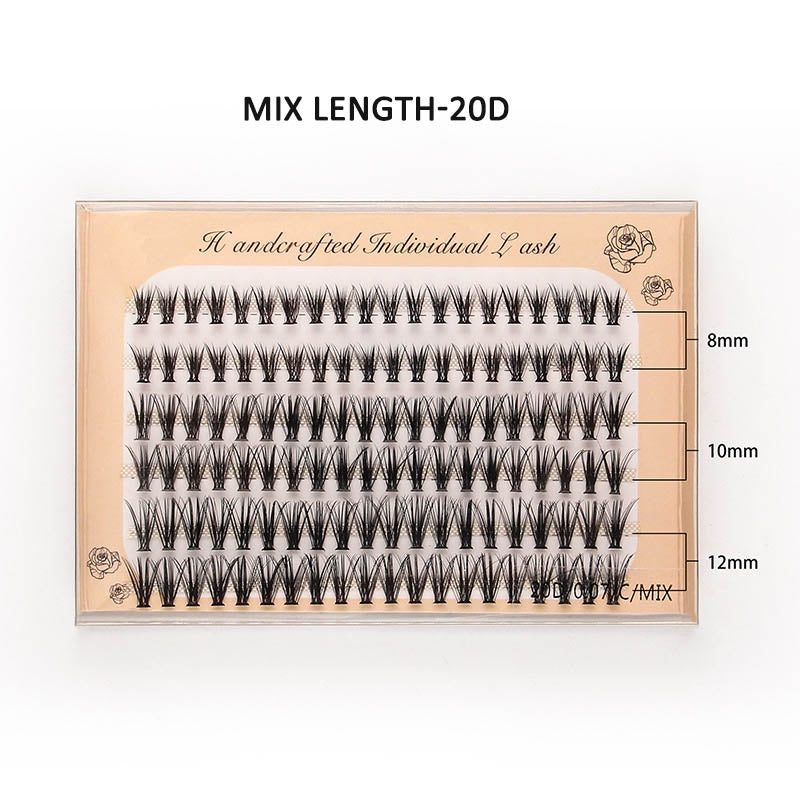 10D 20D 30D Natural Cluster False Mink Eyelashes
