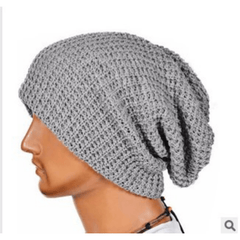 Men's Polyester Knitted Hat for Autumn and Winter