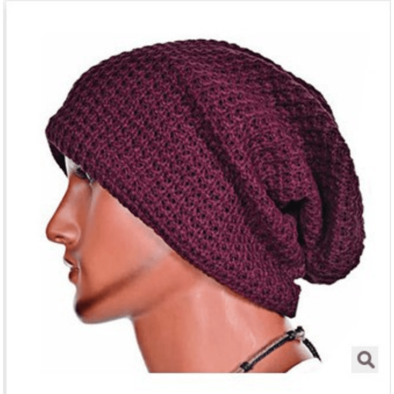 Men's Polyester Knitted Hat for Autumn and Winter