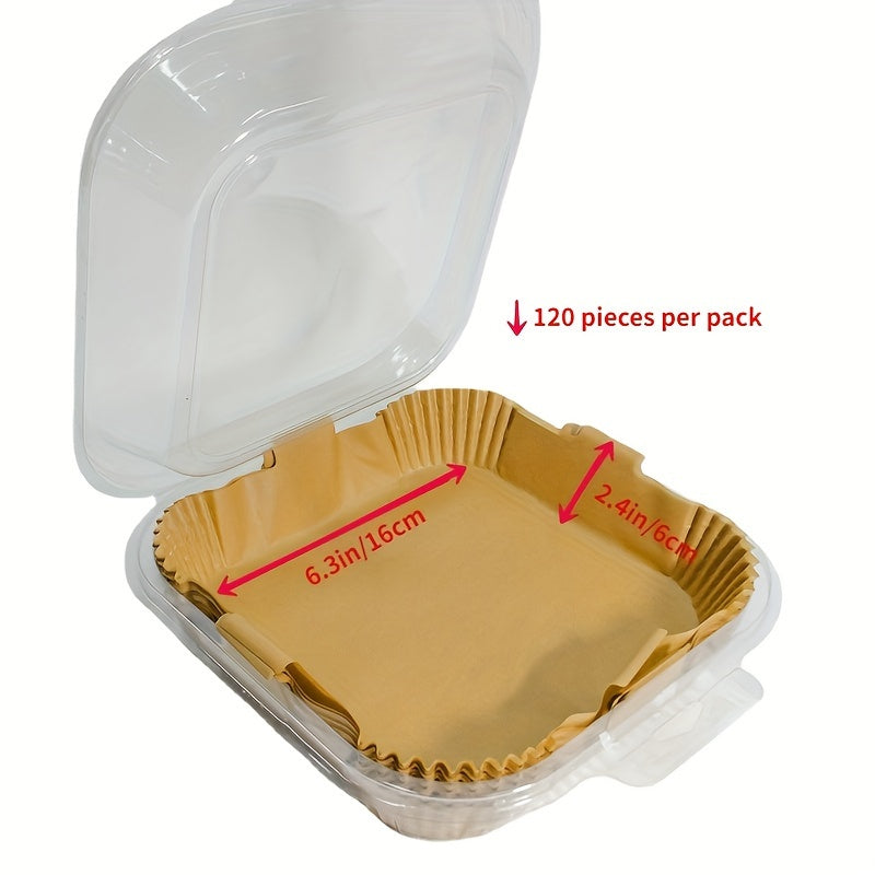 120pcs Square Air Fryer Liners Non-stick Paper for Cooking