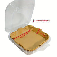 120pcs Square Air Fryer Liners Non-stick Paper for Cooking
