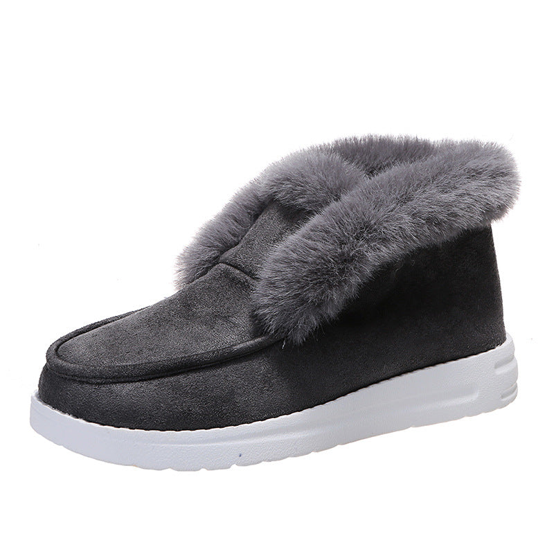Women's Faux Fur Lined Winter Boots Thermal Ankle Shoes
