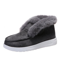 Women's Faux Fur Lined Winter Boots Thermal Ankle Shoes
