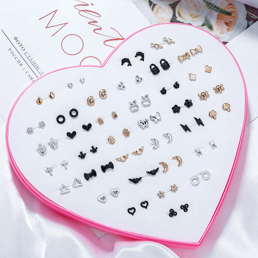 36 Pairs Mixed Hair Stud Earrings Set Women's Jewelry Women's Accessories