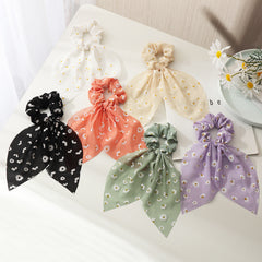 Long Hair Rope Women Hair Ring Small Silk Scarf Hair Accessories