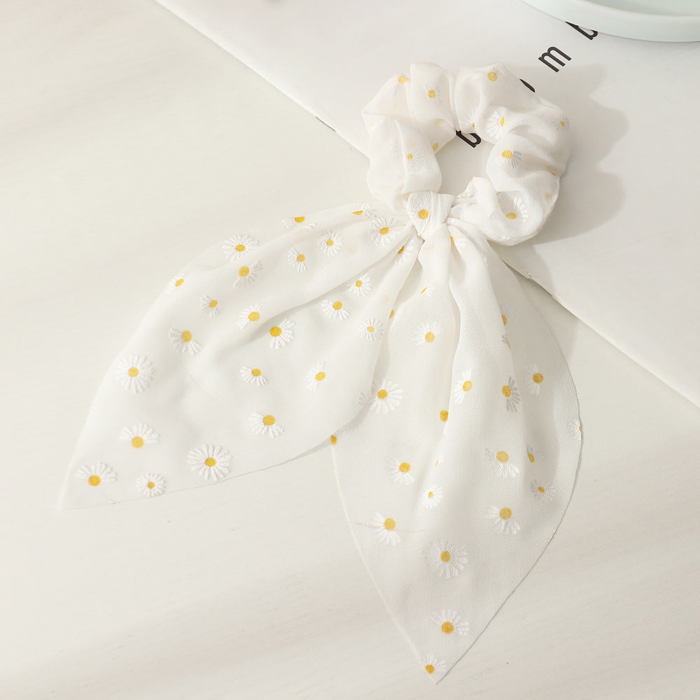 Long Hair Rope Women Hair Ring Small Silk Scarf Hair Accessories