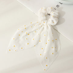 Long Hair Rope Women Hair Ring Small Silk Scarf Hair Accessories