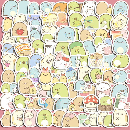 100pcs Cartoon Expression Stickers for Computer Student DIY Stationery
