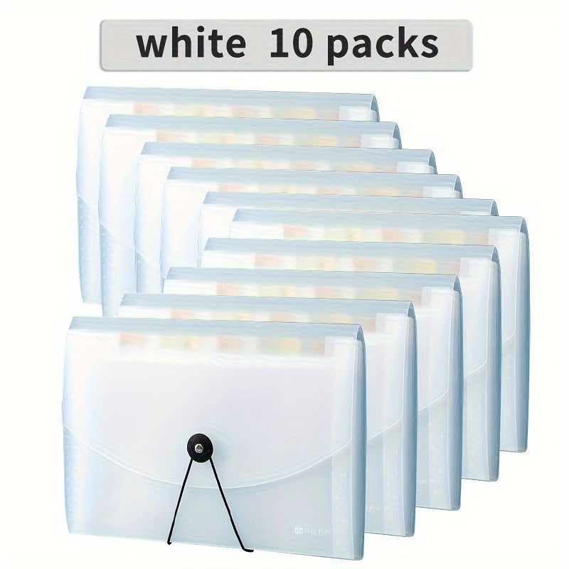 10pcs Invoice Storage Bag A4 Receipt Document Organizer