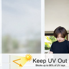 Frosted Opaque Privacy Window Film Static Cling Anti UV Glass