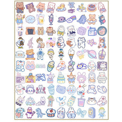 90pcs Brownie Girls Stickers for DIY Stationery & Computer Decorations