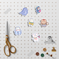 90pcs Brownie Girls Stickers for DIY Stationery & Computer Decorations