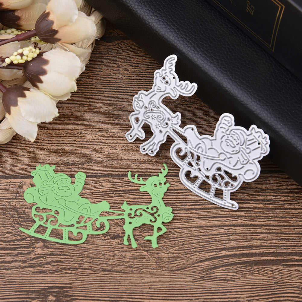 Deer Santa Claus Metal Cutting Dies for DIY Scrapbooking & Card Making