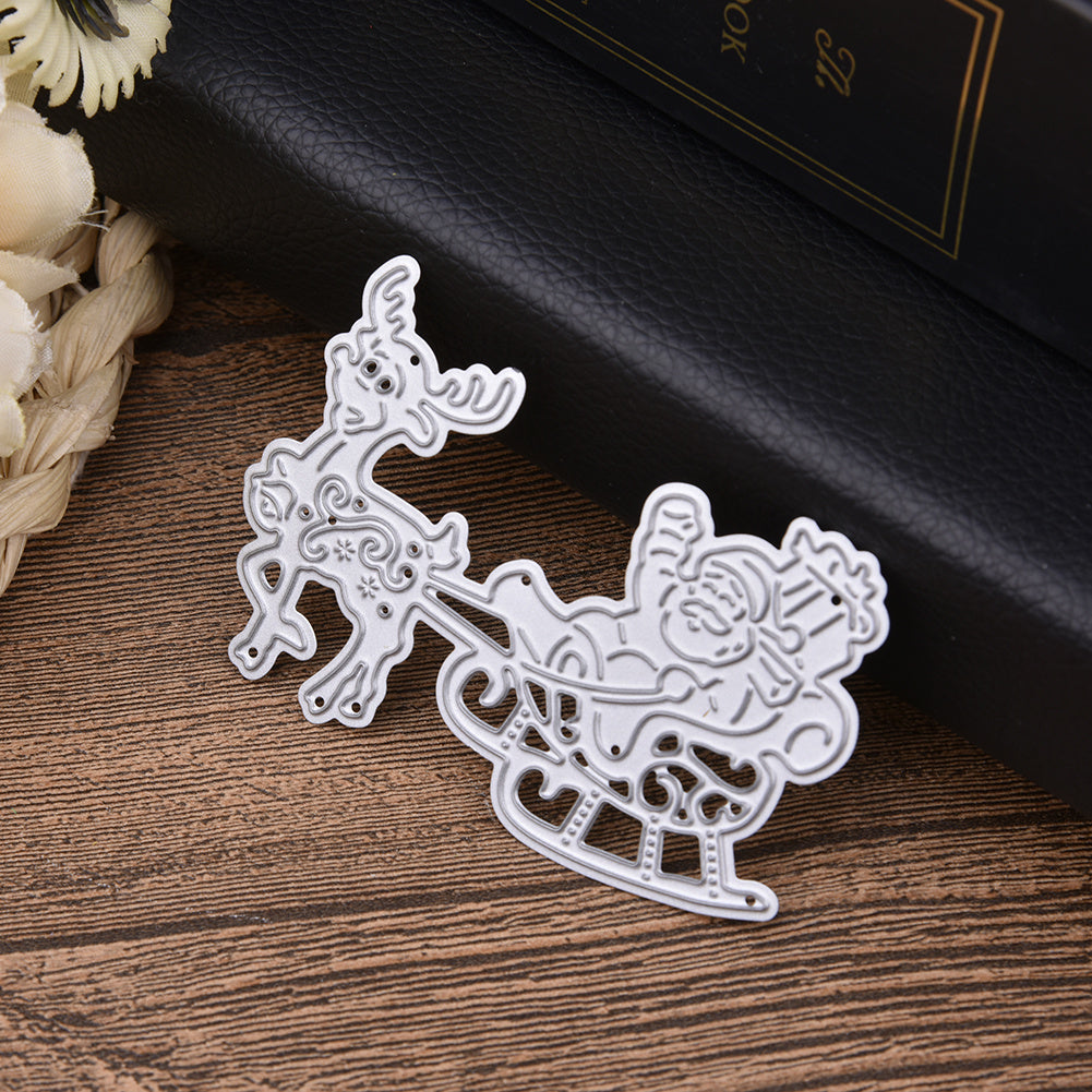 Deer Santa Claus Metal Cutting Dies for DIY Scrapbooking & Card Making