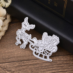 Deer Santa Claus Metal Cutting Dies for DIY Scrapbooking & Card Making