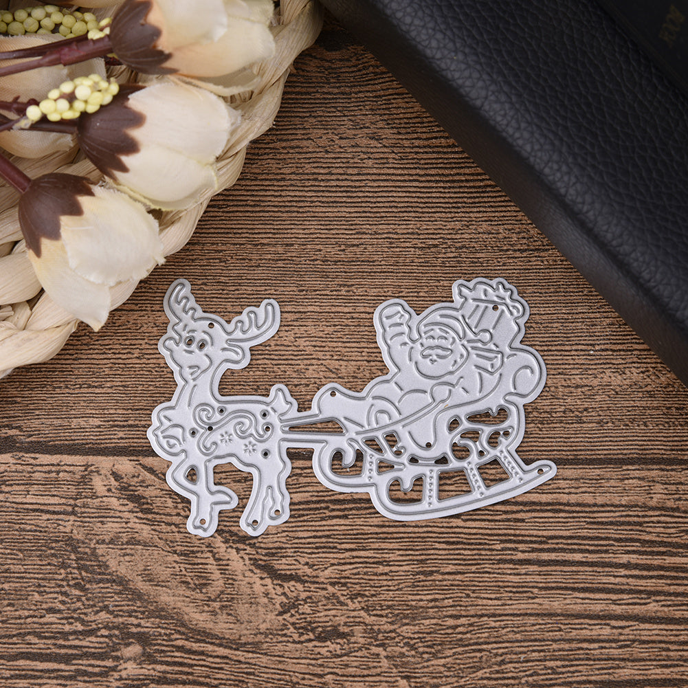 Deer Santa Claus Metal Cutting Dies for DIY Scrapbooking & Card Making