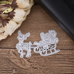 Deer Santa Claus Metal Cutting Dies for DIY Scrapbooking & Card Making