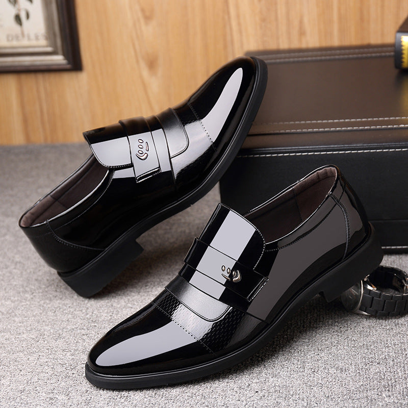 Men's Cap Toe Patent Dress Shoes
