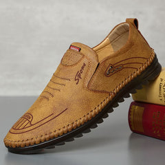 Men's Soft Cowhide Loafers Khaki