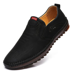 Men's Soft Cowhide Loafers Khaki