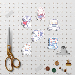 90pcs Pet No Repeat Stickers DIY Stationery Student Easter Stickers