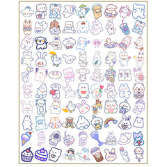 90pcs Pet No Repeat Stickers DIY Stationery Student Easter Stickers