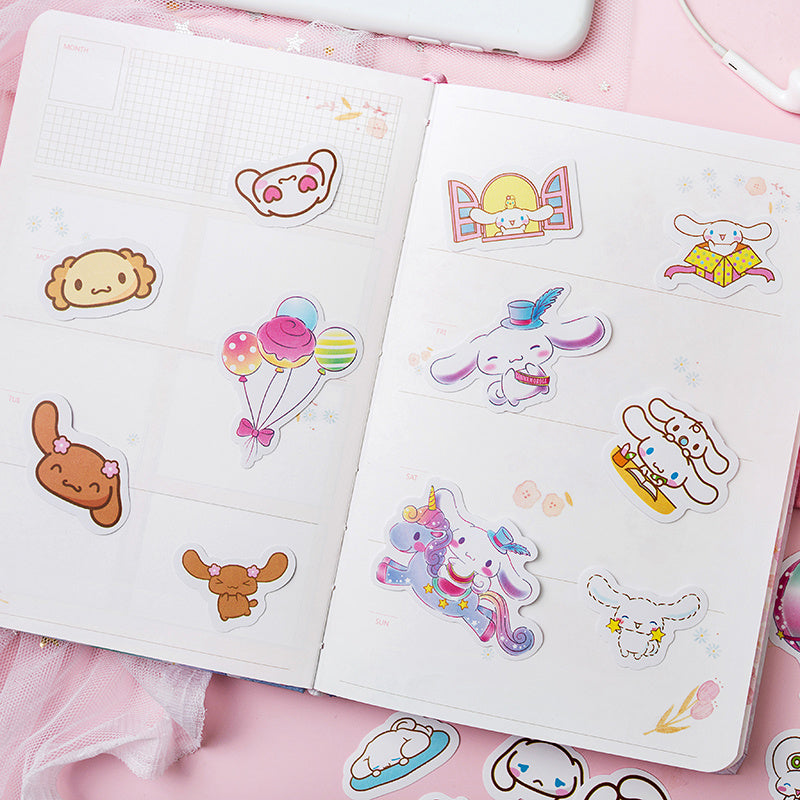100pcs Big Ear Dog Stickers DIY Stationery Computer Student Stationery