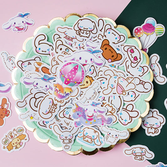 100pcs Big Ear Dog Stickers DIY Stationery Computer Student Stationery