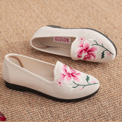 Women's Embroidered Mesh Slip on Flats
