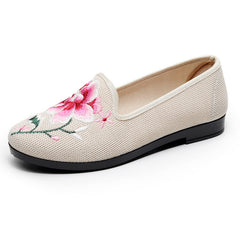 Women's Embroidered Mesh Slip on Flats