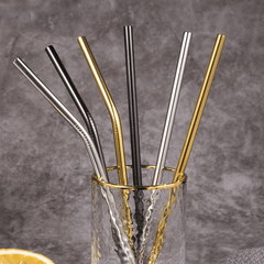 Sturdy Stainless Steel Reusable Metal Drinking Straws