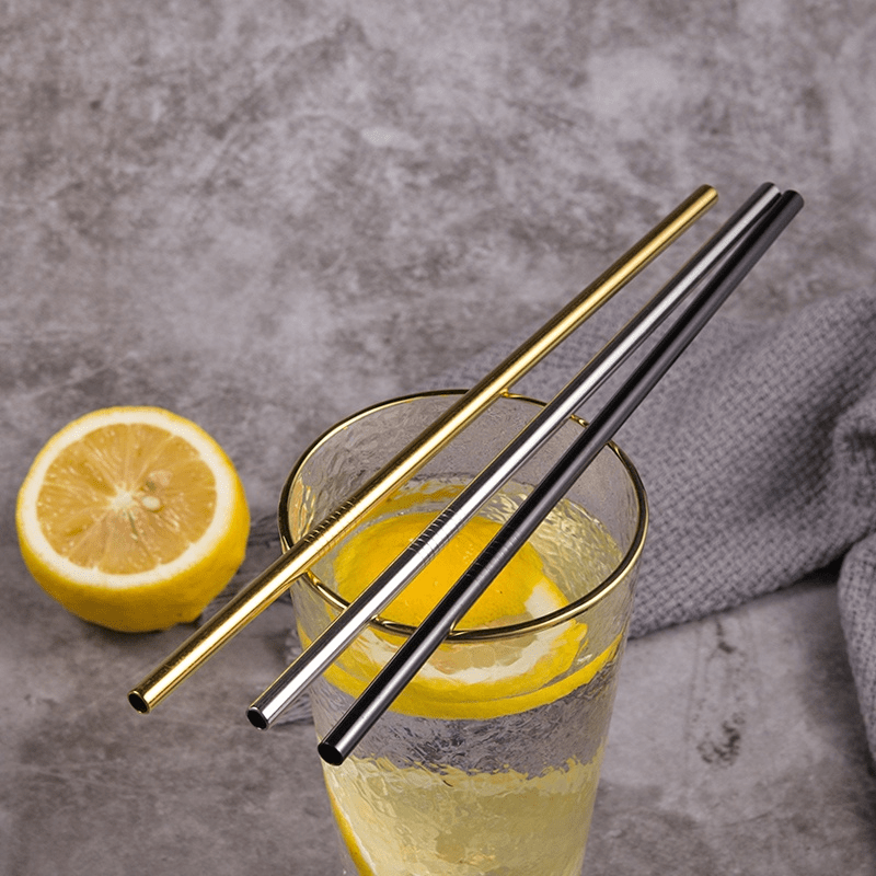 Sturdy Stainless Steel Reusable Metal Drinking Straws