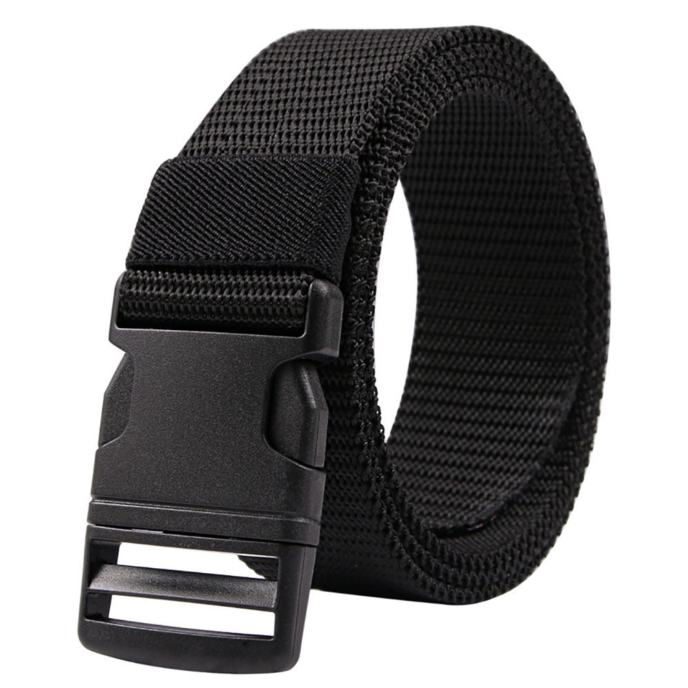 Men's Nylon Canvas Belt Metal Plastic Buckle Military Tactical Belt