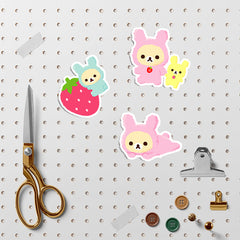 44pcs Sweet Bear Stickers Children's DIY Stationery Computer Student Stationery