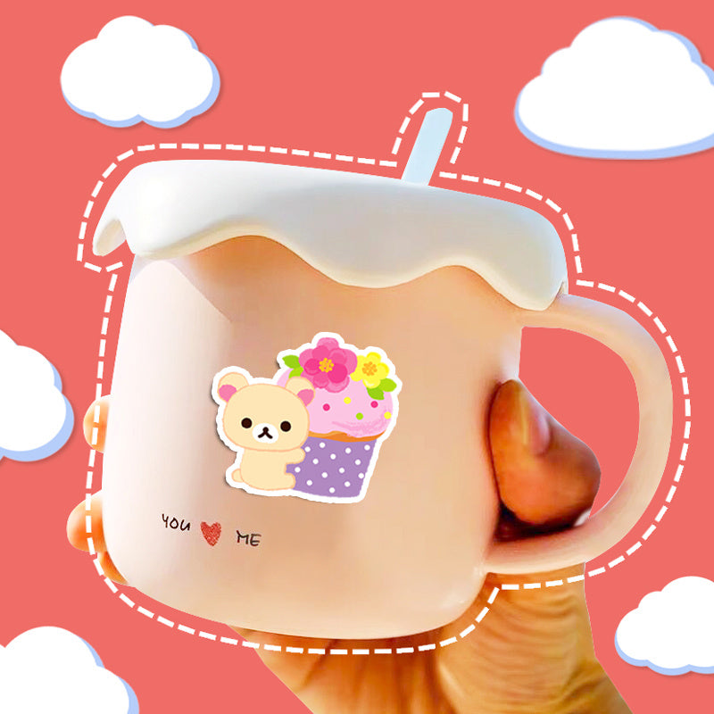 44pcs Sweet Bear Stickers Children's DIY Stationery Computer Student Stationery