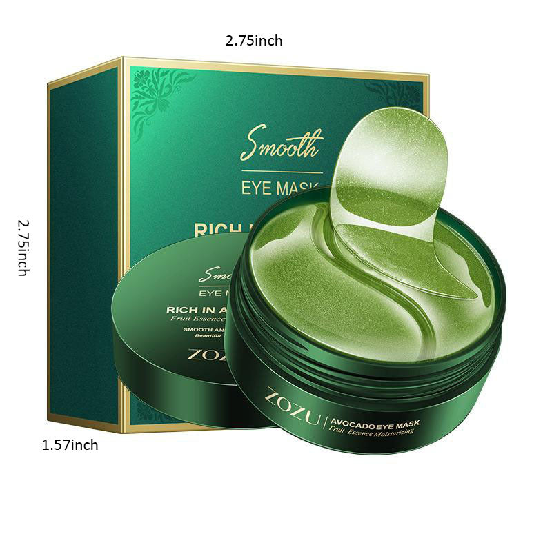 Avocado Eye Mask Moisturizing Eye Patches 60 Pcs Hyaluronic Acid Under Eye Mask