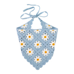 Knitted Flower Triangle Scarf Headband Ladies Girl Hair Accessories Hairband
