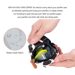 Waterproof Pacifier Case PU Bag for Baby Pacifiers