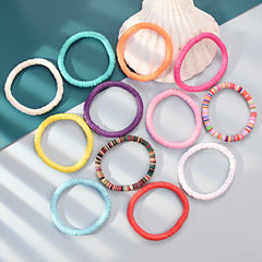 Colorful Polymer Clay Beaded Bracelet Chain for Women