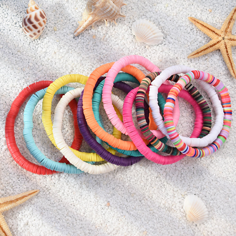 Colorful Polymer Clay Beaded Bracelet Chain for Women