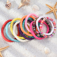 Colorful Polymer Clay Beaded Bracelet Chain for Women