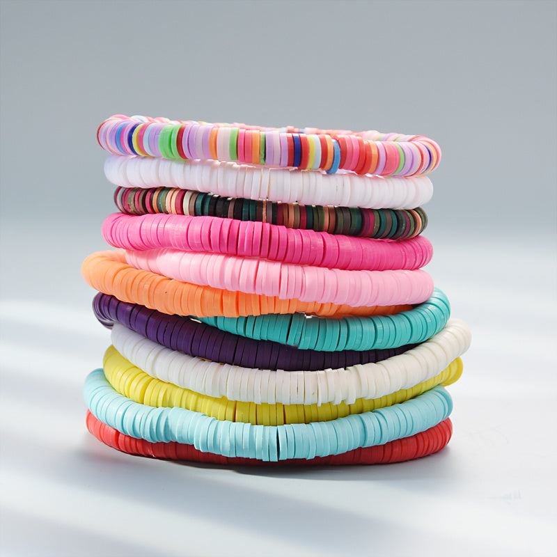 Colorful Polymer Clay Beaded Bracelet Chain for Women