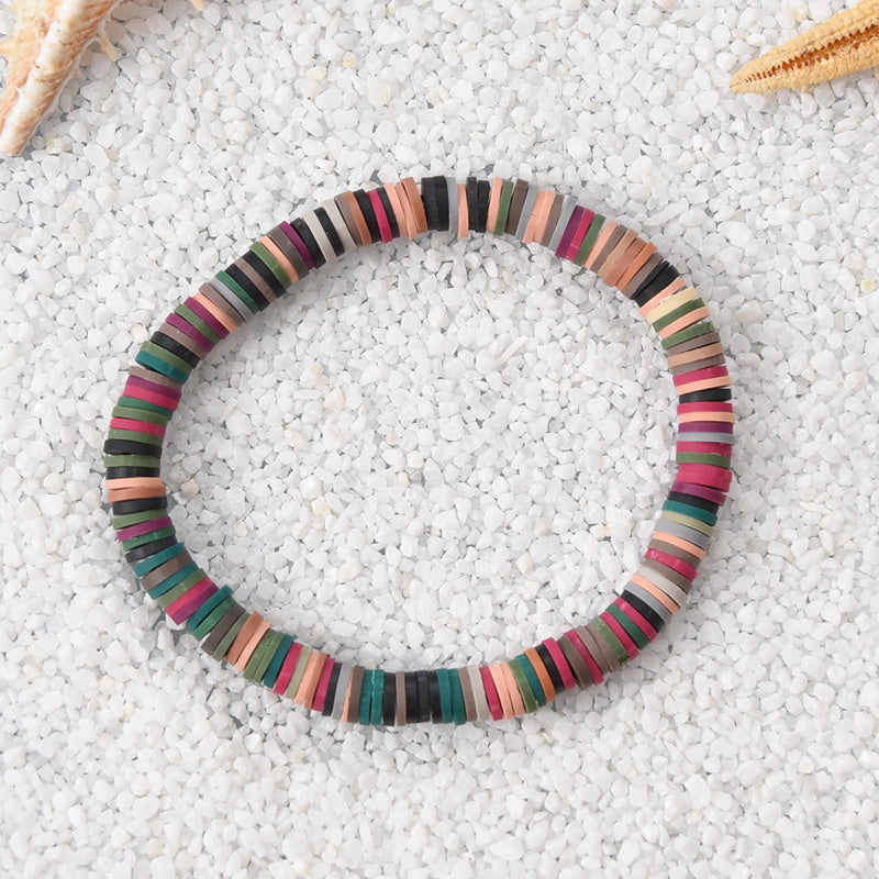 Colorful Polymer Clay Beaded Bracelet Chain for Women