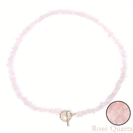 Bohemian Gem Gravel Healing Necklace for Women